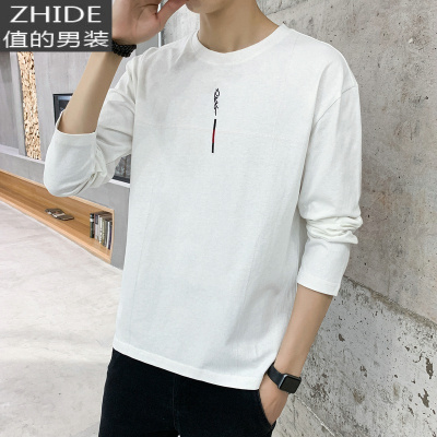 SUNTEK衣服2020新款长袖T恤男内搭宽松加肥加大打底衫胖子秋季潮流体恤T恤