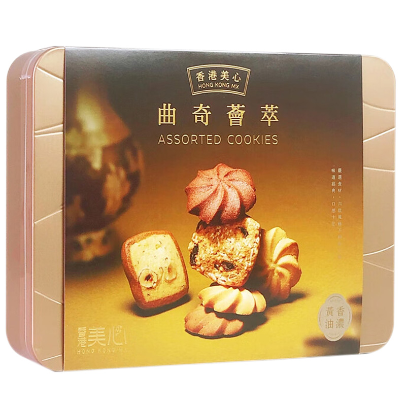 美心曲奇饼干多口味甘香松脆荟萃礼盒装244g(包装随机)