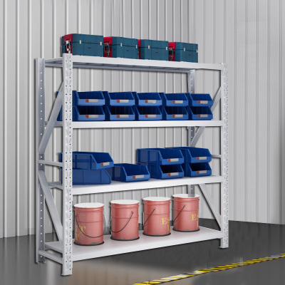 创世人 2.0m中型货架承重200kg置物架收纳四层仓储超市货架2000*500*2000mm