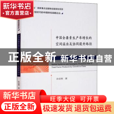 正版 中国全要素生产率增长的空间溢出及协同提升路径 孙亚男 经