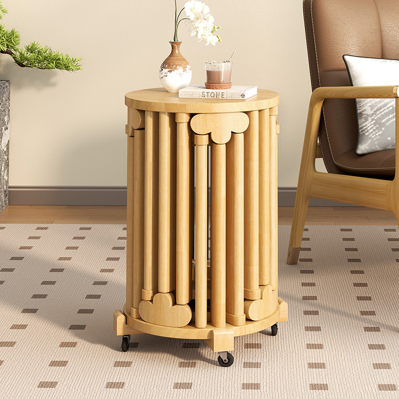 原木新中式叠叠乐实木圆凳子茶几家用可叠放凳现代吃饭凳子餐桌凳