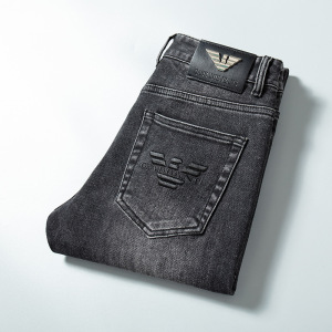 意大利高端牛仔裤男士潮牌夏季薄款弹力修身小脚直筒休闲长裤子男