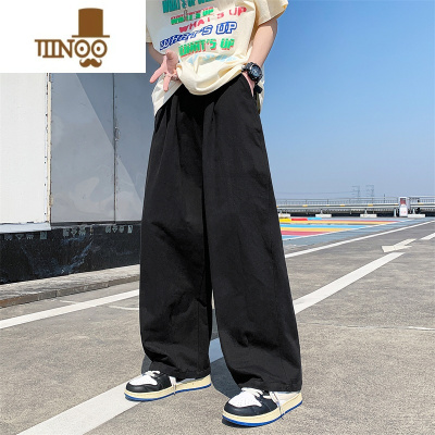 YANXU休闲工装裤子男夏季日系ins宽松直筒长裤港风bf流行阔腿裤潮