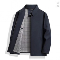 男士商务翻领行政夹克男士春秋新款休闲百搭中青年外套