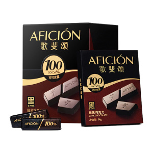 歌斐颂100%醇黑巧克力272g品鉴解馋饱腹健身办公室下午茶休闲零食