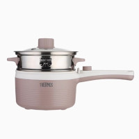 膳魔师(THERMOS)EHA-4311A-SP家用多功能电煮锅电热锅不粘内胆蒸煮两档 1.5L 电蒸锅