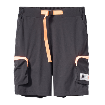 赛琪(SAIQI)运动短裤工装裤休闲短裤潮流宽松五分裤多口袋半裤飘带裤子