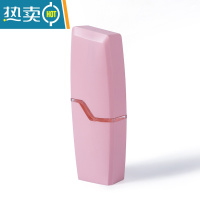 敬平牙刷收纳盒旅行便携式套装洗漱杯杯刷牙杯口杯牙缸牙具女宿舍学生 冷粉色[菱形升级款]