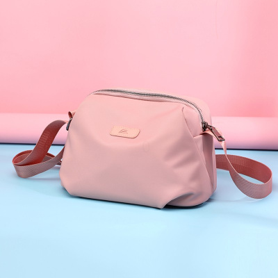 福源小包女包单肩斜挎尼龙帆布包时尚休闲女士背包纯色多隔层简约零