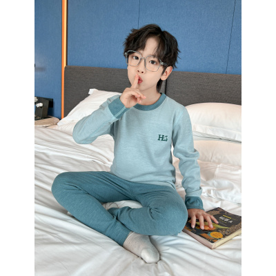 男童秋衣秋裤套装无痕儿童保暖家居服内衣长袖睡衣秋冬款德绒加厚