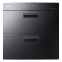 [政府补贴]美的90Q15S嵌入式高温消毒柜 家用小型智能不锈钢碗筷柜消毒碗柜高温 100L高温二星级消毒柜