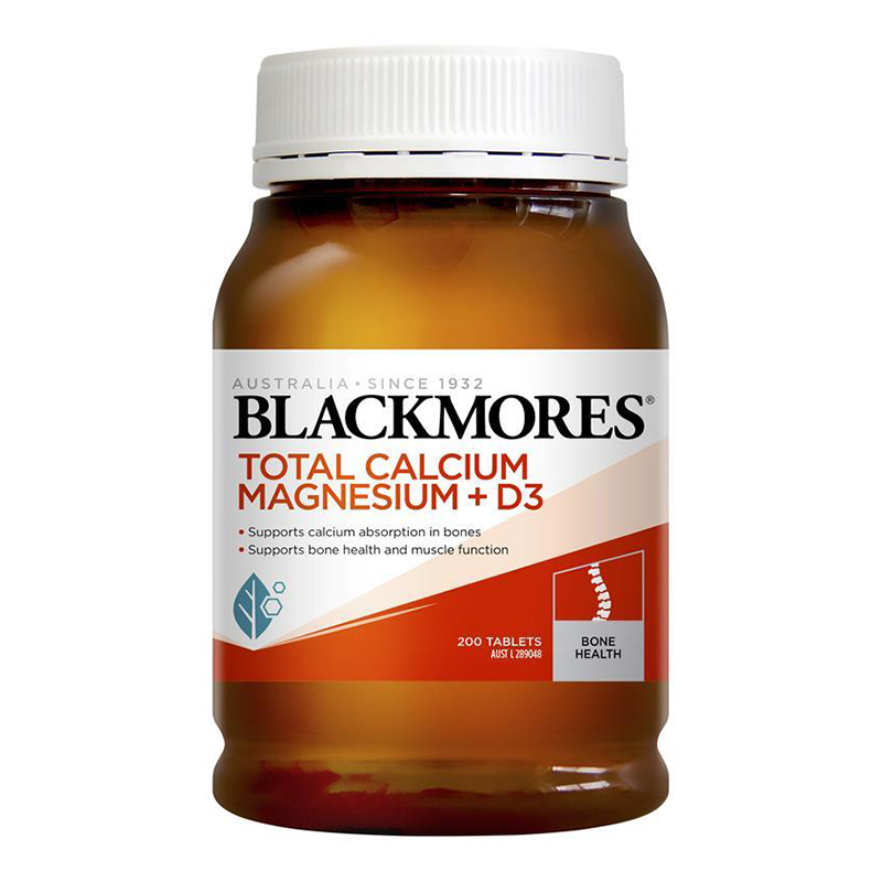 澳佳宝BLACKMORES钙镁片+维生素D3片200粒/瓶装澳洲膳食营养补充剂中老年人成人补钙片骨骼健康