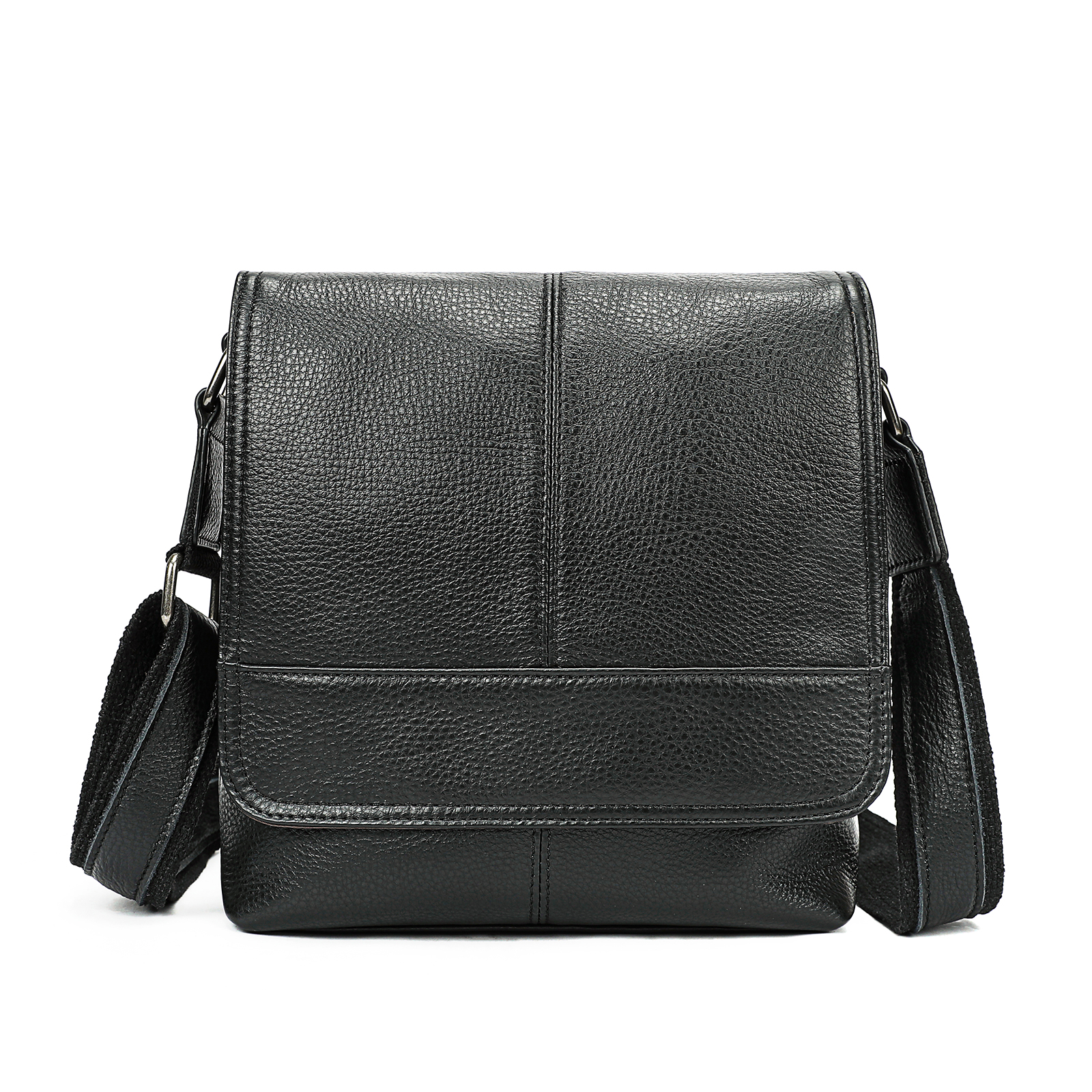 苏宁宜品&一禾亼物新款男士真皮单肩包头层牛皮时尚百搭斜挎包大容量iP包890Y8