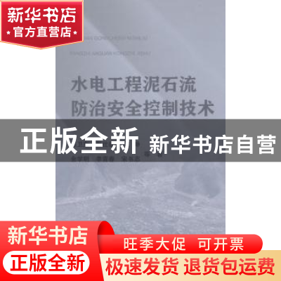 正版 水电工程泥石流防治安全控制技术 陈卫东,彭仕雄,付峥 等 中
