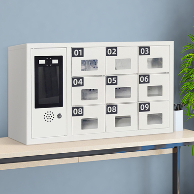 臻远 人脸识别手机柜充电柜手机保管存放柜 9门手机充电柜