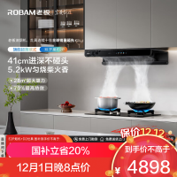 老板(Robam)[双子星E2P]欧式顶吸烟灶联动双腔变频大吸力家用厨房油烟机28风量 烟灶套餐E2P+D2 天然气