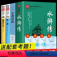 [正版]九年级上下册必读名著4册 儒林外史原著 简爱和水浒传艾青诗选 初中生课外阅读书籍初三上册经典书目全套青少年版孺