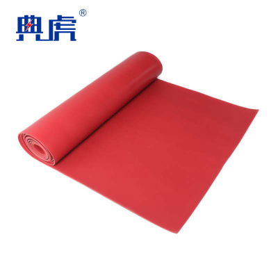 典虎 绝缘橡胶垫 红色平面5mm*1.2m*5m 10kv 卷
