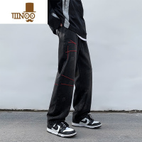 YANXU美式设计感小众oldschool牛仔裤男潮牌坠感直筒vibe风裤
