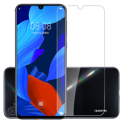 [买2送手机壳]轻万适用华为nova5i钢化膜非全屏高清透明防摔贴膜huawei手机保护膜全玻璃