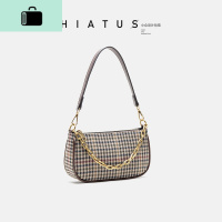 2020早春新款格纹法棍包链条小腋下包简约呢子单肩斜挎迷你手机包NEW LAKE 图片色大量女士单肩包