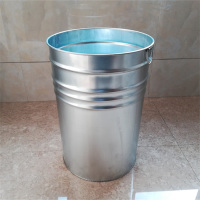 鑫环境 镀锌圆桶内胆450*370*370mm 户外镀锌板白铁皮垃圾箱果皮箱内桶专业定做果皮箱大号