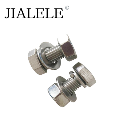 JIALELE 不锈钢螺丝穿钉带帽组合件(M8*60)强度6.8 4个/套