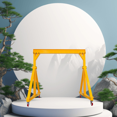 猎邺 移动龙门吊5吨 升降式小型行车天车 手推简易龙门架起重 加厚5T 4米X4米