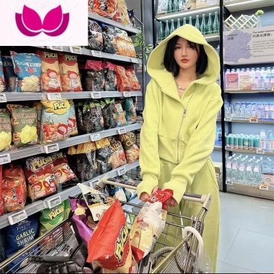 七斓时尚气质休闲运动套装连帽上衣卫衣外套女高腰收腿阔腿裤套