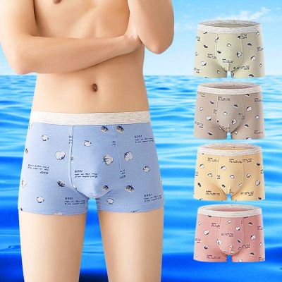 内裤男士青少年内裤男四角印花平角内裤男学生韩版初中生