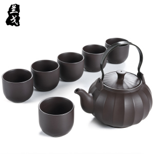 美帮汇紫砂功夫茶具套装套装家用茶杯陶瓷配件日式茶壶单壶提梁壶
