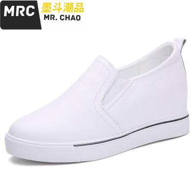 女鞋2020新款春季休闲百搭平底小白鞋懒人一脚蹬单鞋女墨斗潮品休闲鞋