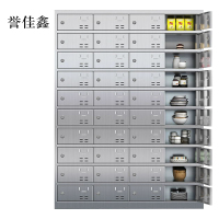 誉佳鑫304不锈钢食堂带锁餐具柜40门餐盘柜钥匙锁1800*1350*400
