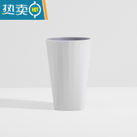 敬平漱口杯牙刷杯创意简约家用刷牙杯便携男女情侣套装韩男生宿舍学生 无手柄款 灰白色单个装洗漱杯