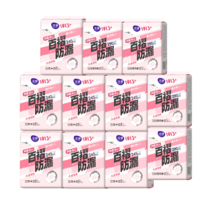 洁婷日夜用卫生巾1013组合76片超薄棉柔透气学生姨妈巾(日用56片夜用20片)