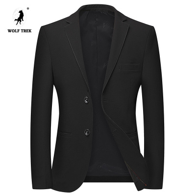 七匹狼国际公司授权WOLFTREK-男装2021春装新款男士便服单西潮流显瘦西装2XL-8XL加肥大码-