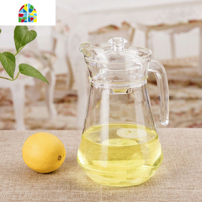 家用无铅玻璃冷水壶凉水壶果汁饮料壶大容量玻璃壶耐热泡茶水杯套 FENGHOU 6只高八角杯+鸭嘴壶(送杯刷)