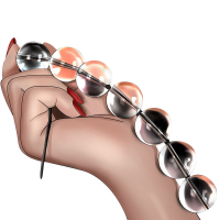 谜姬中号男女通用水晶之恋后庭拉珠小号肛塞门佩戴尾巴穿戴式迷你情趣玩具gay男同后庭开发扩肛可插入夫妻房事辅助成人用品