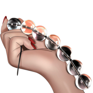 谜姬中号男女通用水晶之恋后庭拉珠小号肛塞门佩戴尾巴穿戴式迷你情趣玩具gay男同后庭开发扩肛可插入夫妻房事辅助成人用品