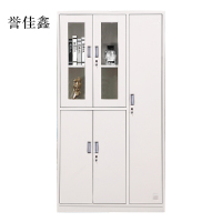 誉佳鑫钢制五门玻璃更衣柜员工柜铁皮职工储物柜带锁文件柜鞋柜资料柜子
