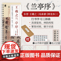 王羲之兰亭序行书学习从入门到进阶 王羲之兰亭序碑帖字帖临摹描红 书法临摹高清放大对照视频教程