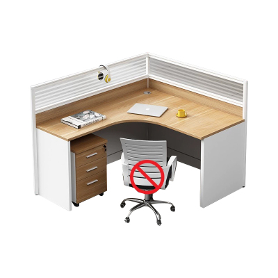 中豫鑫泽 ZYXZ5031818 屏风办公桌职员工位卡座 L型单人位含柜