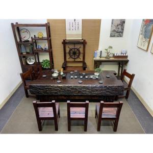 森美人老船台茶桌椅组合实几泡茶台中式1米8功夫茶桌办公喝茶桌