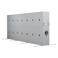 臻远 ZY-MJJA-14 电动密集架移动档案柜钢制轨道密集柜 通双节 一列七组