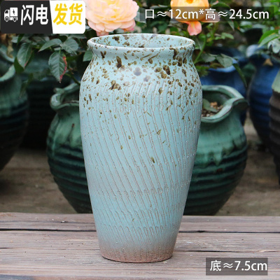 三维工匠法师老桩盆多肉花盆高筒陶瓷大号粗陶透气特大陶罐花盆 C7-177 23-25CM花盆容器