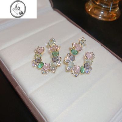 JiMi夸张大耳钉女轻奢高级感耳环2022年新款潮小众设计复古夏季耳饰