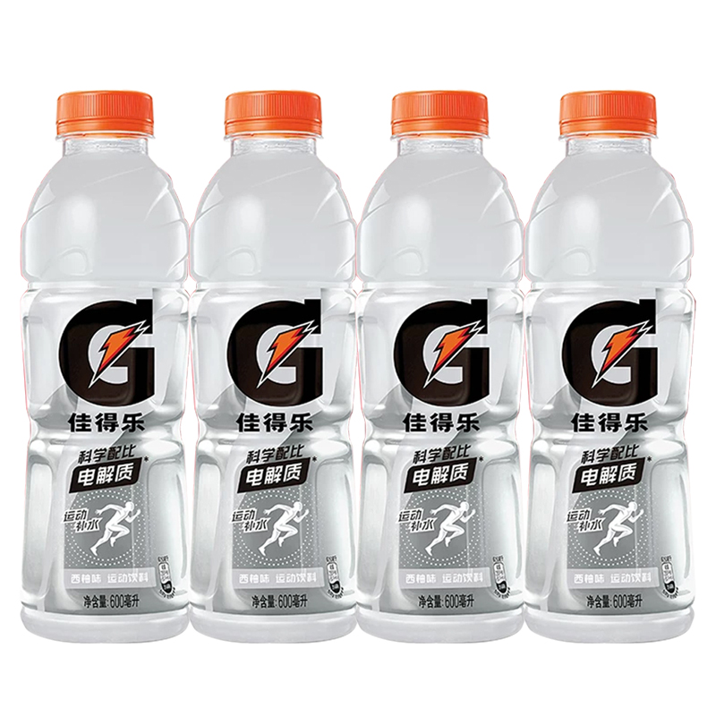 Gatorade佳得乐电解质饮料西柚味功能饮料600ml*4瓶