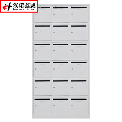 汉诺鑫威钢制信报箱小区多门信报柜带锁投递柜室外可定制18门信报箱