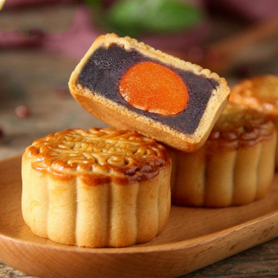 广式蛋月饼豆沙莲蓉小月饼零食糕点蛋糕