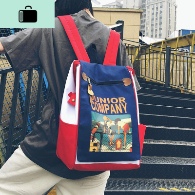 日系ins书包女学生韩版 初中校园原宿大容量高中大学生双肩背包潮NEW LAKE女手包